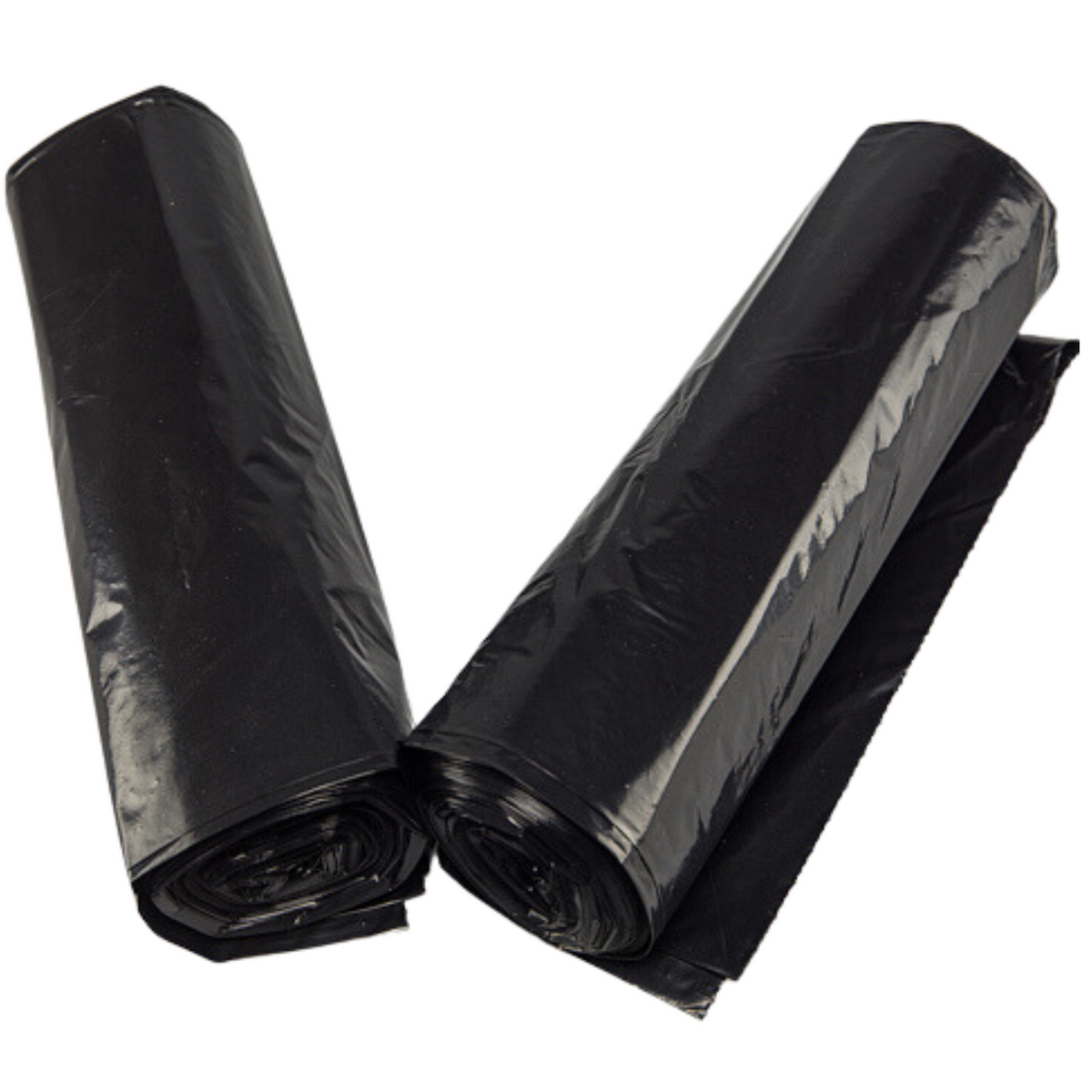 Garbage bags 5 liters (40x50), BLACK, roll with 50 pcs, 8 microns