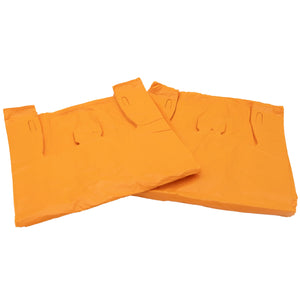 Easy Open - Colored Unprinted HDPE T-Shirt Bags - 1/6 BBL 11.5"X6"X21" - 1000 Bags - 13 microns - Orange - LOOP-ORANGE-EO - AssurePak